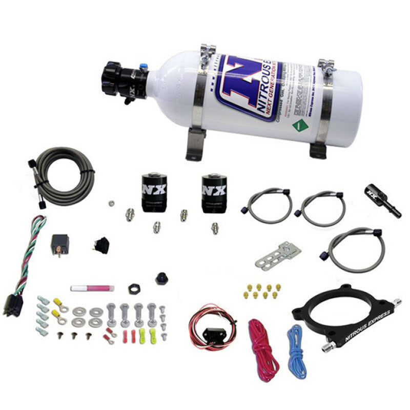 Nitrous Express 11-15 Ford Mustang GT 5.0L High Output Nitrous Plate Kit (50-250HP) w/5lb Bottle