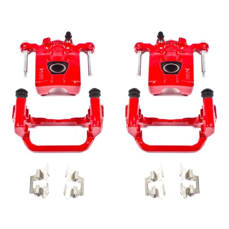PowerStop Power Stop 07-12 Nissan Altima Rear Red Calipers w/Brackets - Pair