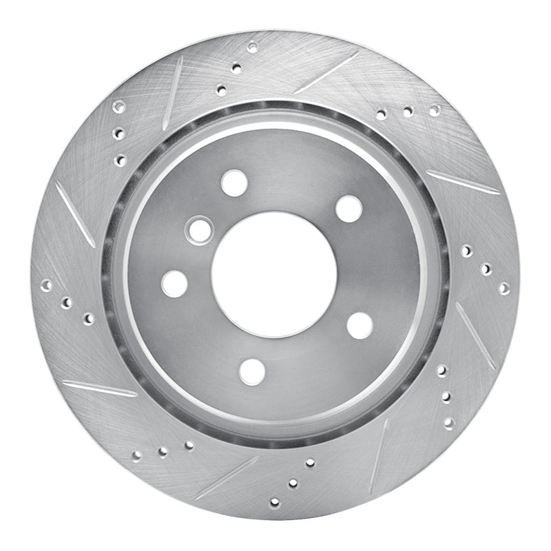 R1 Concepts R1 95-02 BMW Z3 Right Rear Drilled & Slotted Silver Brake Rotor