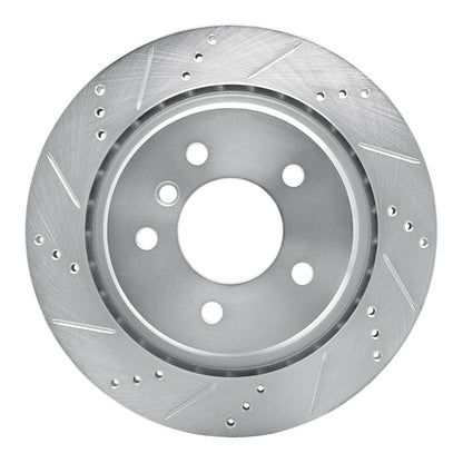 R1 Concepts R1 95-02 BMW Z3 Right Rear Drilled & Slotted Silver Brake Rotor