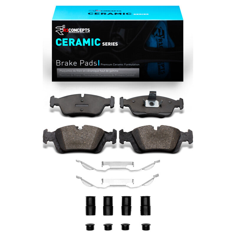 R1 Concepts R1 92-08 BMW 323IS Front Ceramic Brake Pads & Hardware Kit