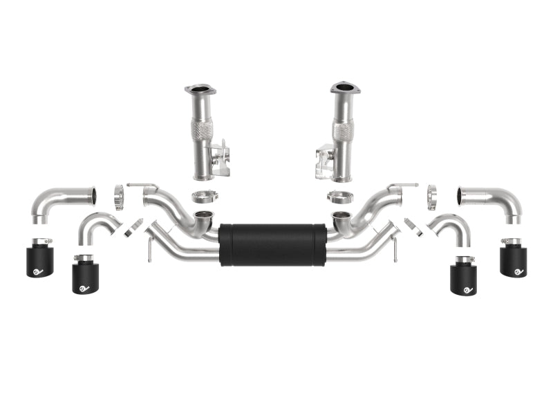 aFe MACH Force-Xp 2-1/2in 304SS Cat-Back 2020 Chevy Corvette (C8) 6.2L - Black Tip