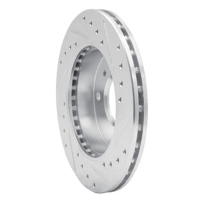 R1 Concepts R1 89-96 Nissan 240SX Front Left Drilled & Slotted Silver Brake Rotor