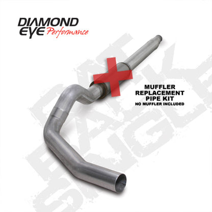 Diamond Eye Performance Diamond Eye KIT 5in Catback MFLR RPLCMENT PIPE Single AL: 94-97 FORD 7.3L F250/F350 PWRSTROKE