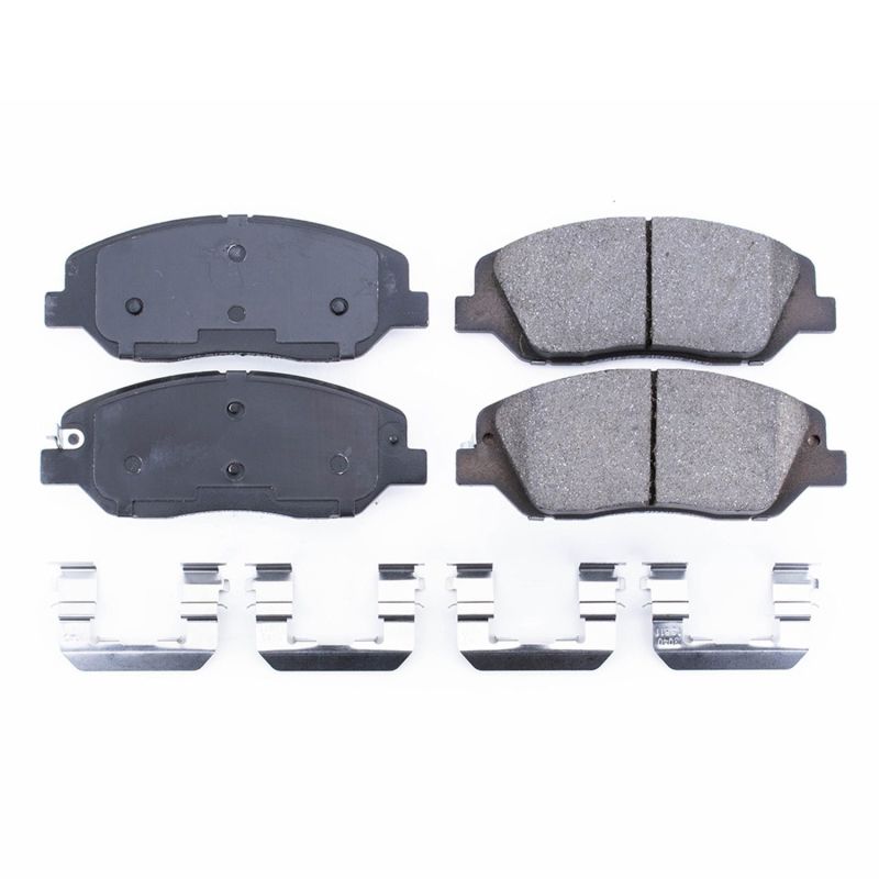 PowerStop Power Stop 17-18 Hyundai Santa Fe Front Z17 Evolution Ceramic Brake Pads w/Hardware