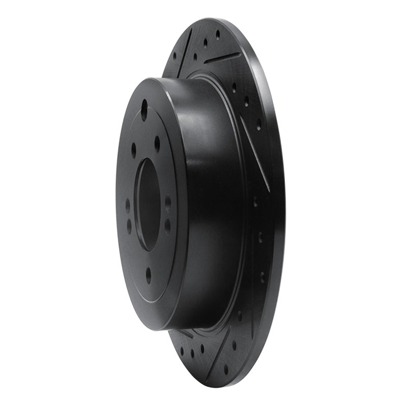 R1 Concepts R1 16-22 Hyundai Tucson Rear Left Drilled & Slotted Black Brake Rotor