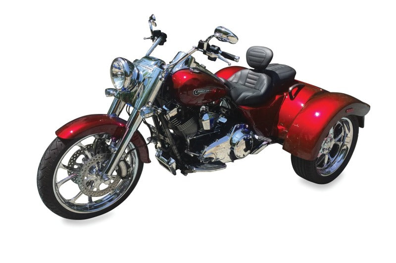 Mustang Motorcycle Mustang 15-21 Harley Freewheeler Standard Touring Deluxe 1PC Seat w/Driver Backrest - Black