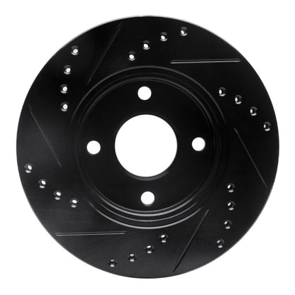 R1 Concepts R1 00-15 Ford Ikon (Mexico / Made In India) Front Right Drilled & Slotted Black Brake Rotor