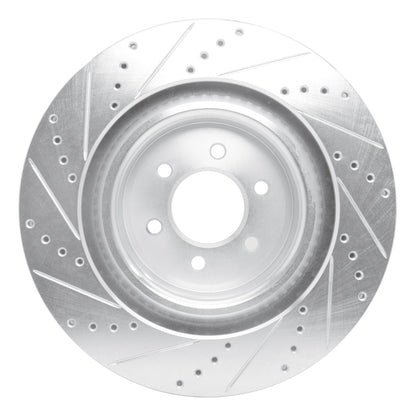 R1 Concepts R1 03-17 Dodge Viper Front Right Drilled & Slotted Silver Brake Rotor