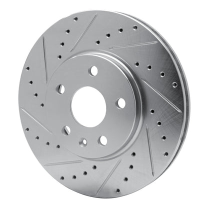 R1 Concepts R1 08-14 Cadillac CTS Front Left Drilled & Slotted Silver Brake Rotor