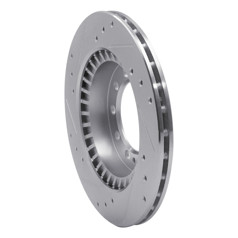 R1 Concepts R1 83-89 Chrysler Conquest Rear Right Drilled & Slotted Silver Brake Rotor