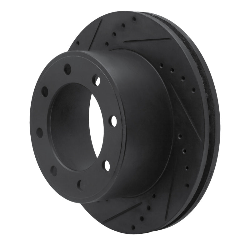 R1 Concepts R1 05-12 Ford F-250 4WD (Super Duty) Rear Left Drilled & Slotted Black Brake Rotor