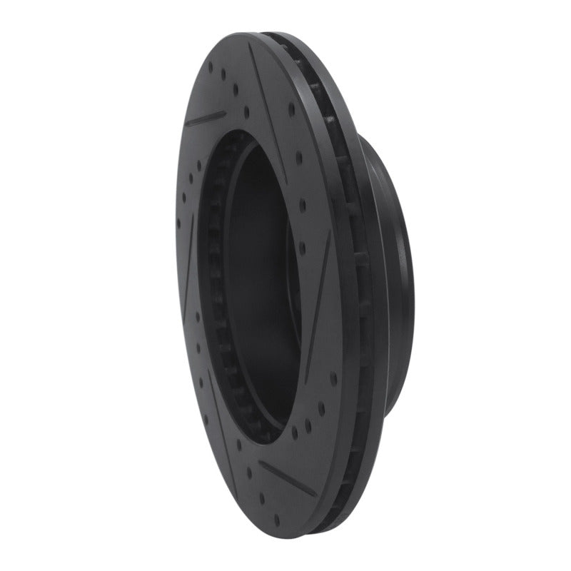 R1 Concepts R1 09-15 Toyota Hilux (Mexico) Front Left Drilled & Slotted Black Brake Rotor