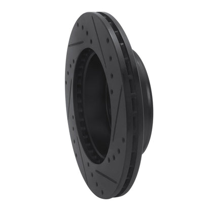 R1 Concepts R1 09-15 Toyota Hilux (Mexico) Front Left Drilled & Slotted Black Brake Rotor