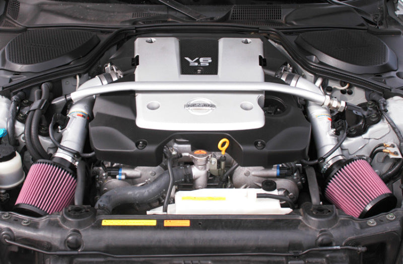 K&N Engineering K&N 07-08 350z Dual Silver Typhoon Short Ram Intake
