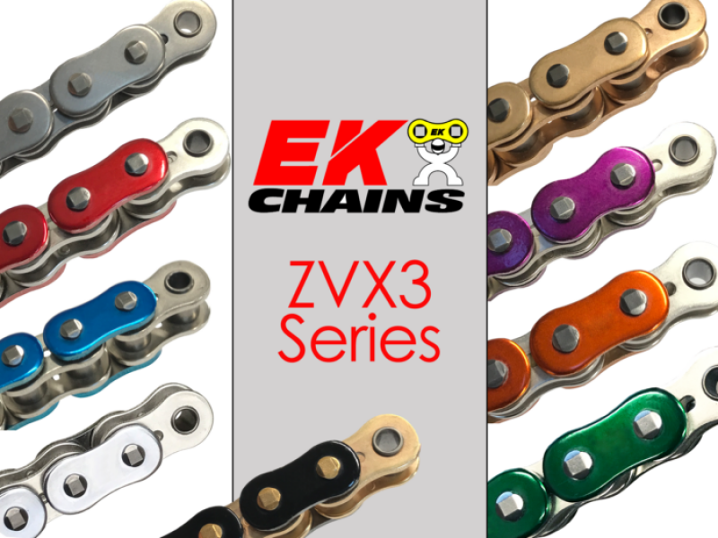 Vortex Racing EK 530 ZVX3 Rivet Master 150 Links- Metallic Green