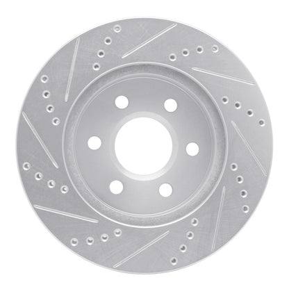 R1 Concepts R1 98-99 Cadillac DEVILLE Front Right Drilled & Slotted Silver Brake Rotor