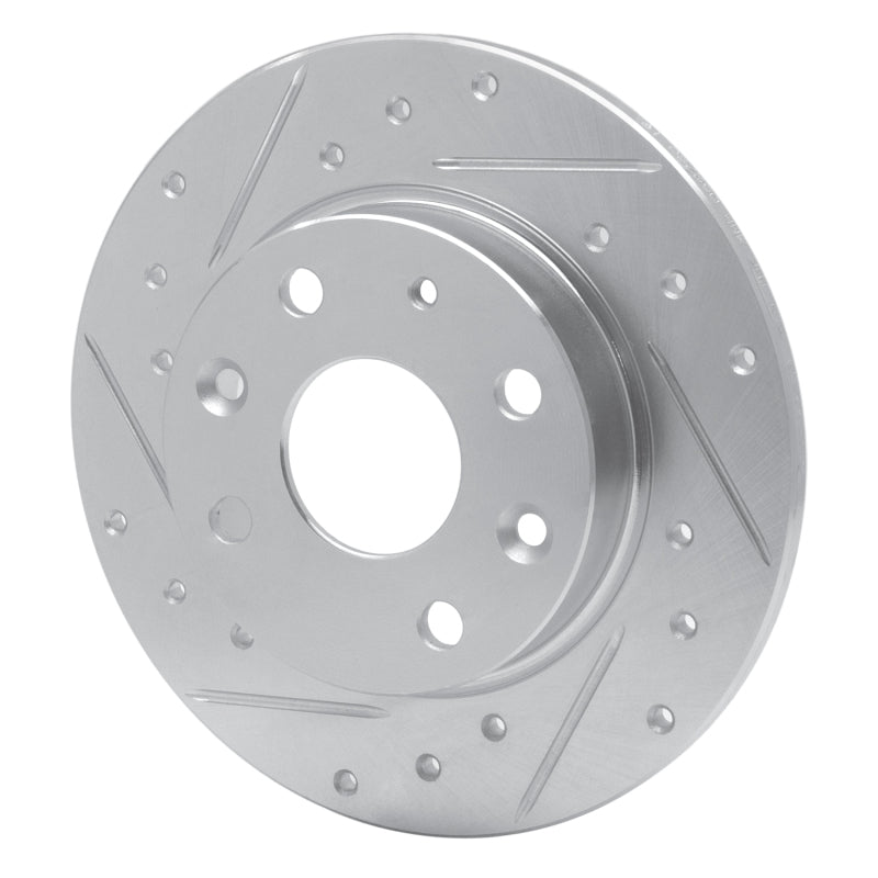 R1 Concepts R1 90-93 Mazda Miata Rear Left Drilled & Slotted Silver Brake Rotor