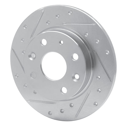 R1 Concepts R1 90-93 Mazda Miata Rear Left Drilled & Slotted Silver Brake Rotor