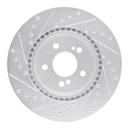 R1 Concepts R1 93-02 Mercedes-Benz SL500 Rear Right Drilled & Slotted Silver Brake Rotor