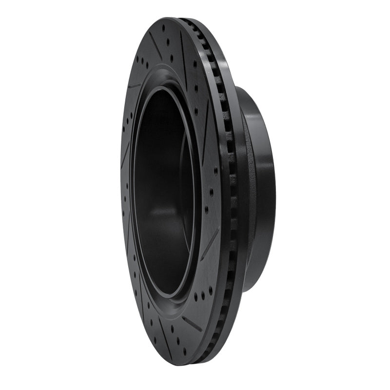 R1 Concepts R1 12-20 Ford F-150 4WD Rear Left Drilled & Slotted Black Brake Rotor