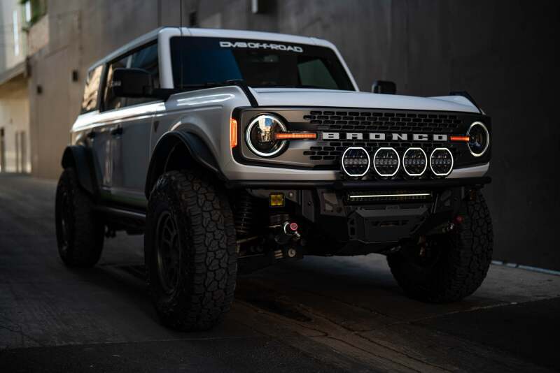 DV8 Offroad 7in Halo Elite Round Light w/ Accent Halo - White/Amber