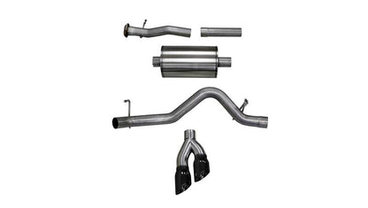 CORSA Performance Corsa 2017-22 Chevrolet Colorado 3.7L Extended Cab Sport Cat-Back System Single Rear Exit Black Tips
