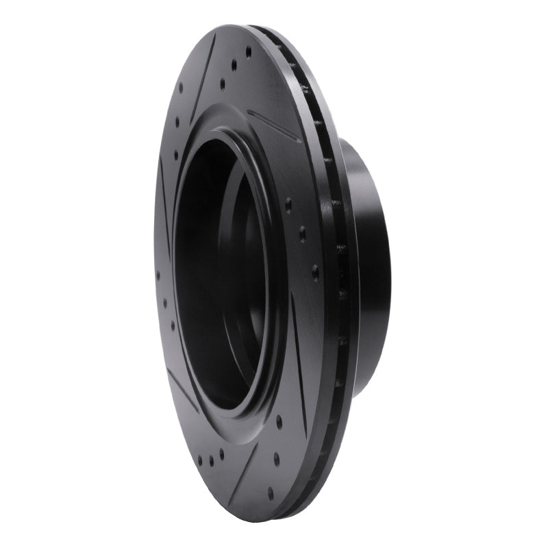 R1 Concepts R1 03-08 BMW Z4 Rear Right Drilled & Slotted Black Brake Rotor