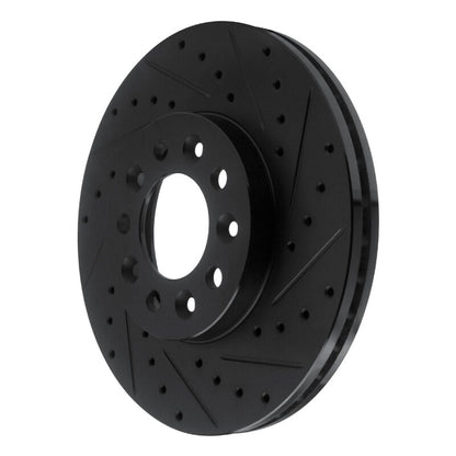 R1 Concepts R1 99-03 Ford Windstar Front Right Drilled & Slotted Black Brake Rotor