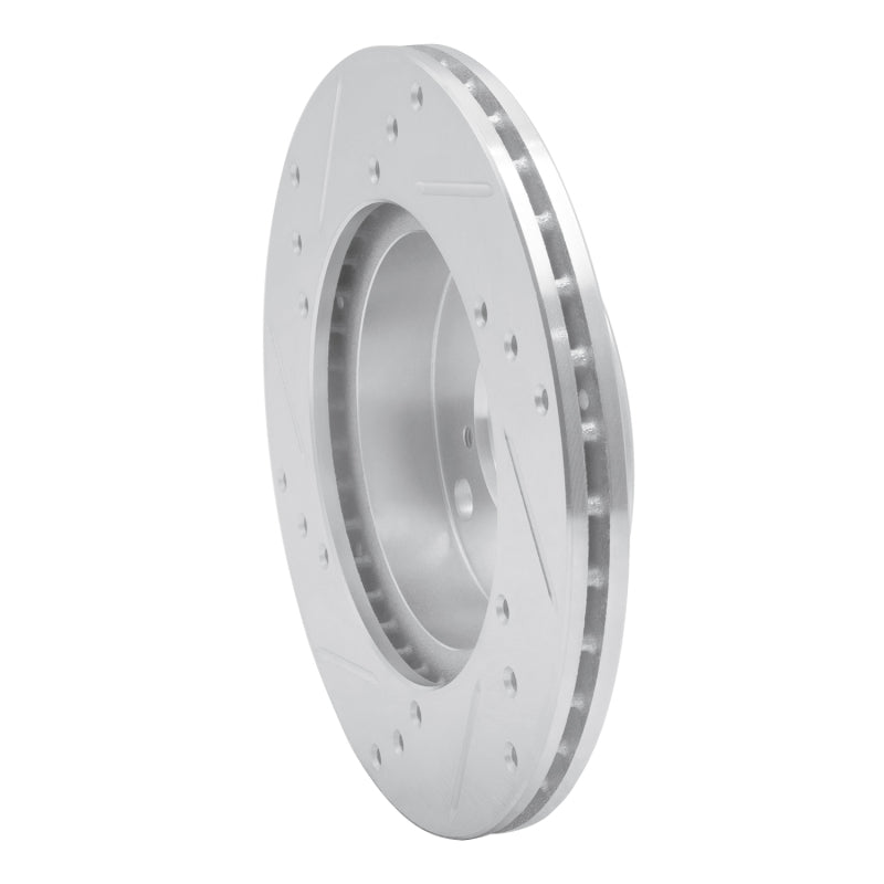 R1 Concepts R1 90-93 Mazda Miata Front Right Drilled & Slotted Silver Brake Rotor