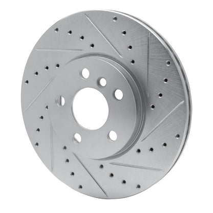 R1 Concepts R1 16-24 Mini Cooper Clubman Front Right Drilled & Slotted Silver Brake Rotor