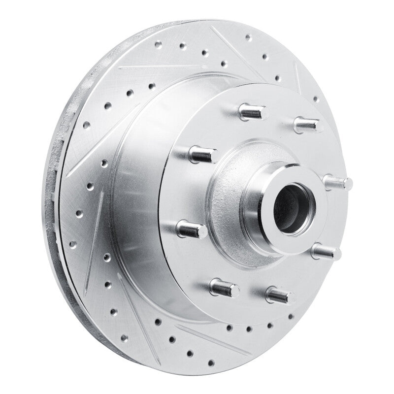 R1 Concepts R1 73-77 Dodge B300 Van (71-74) / B300 (75-80) Front Right Drilled & Slotted Silver Brake Rotor