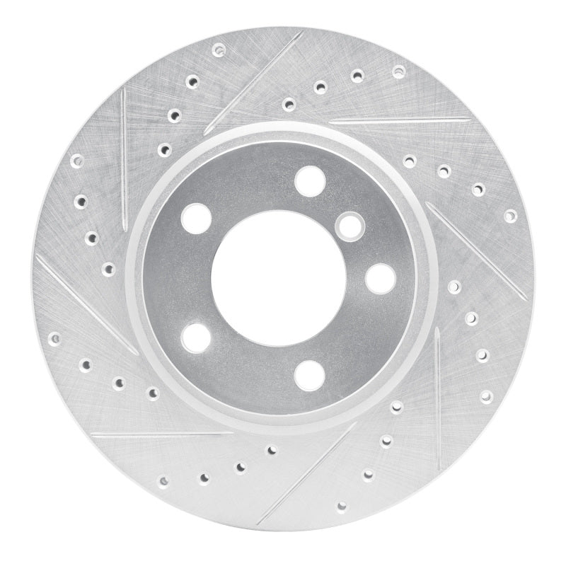 R1 Concepts R1 11-16 Mini Cooper Countryman Front Left Drilled & Slotted Silver Brake Rotor