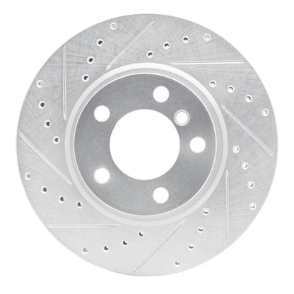 R1 Concepts R1 11-16 Mini Cooper Countryman Front Left Drilled & Slotted Silver Brake Rotor