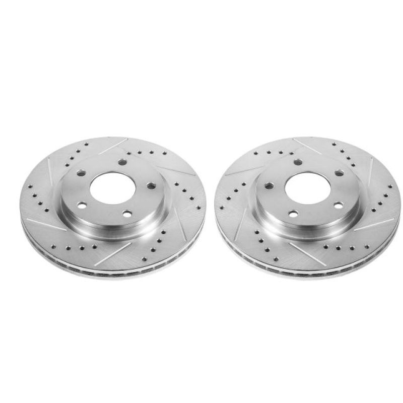 PowerStop Power Stop 13-19 Nissan Sentra Front Evolution Drilled & Slotted Rotors - Pair