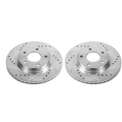 PowerStop Power Stop 13-19 Nissan Sentra Front Evolution Drilled & Slotted Rotors - Pair