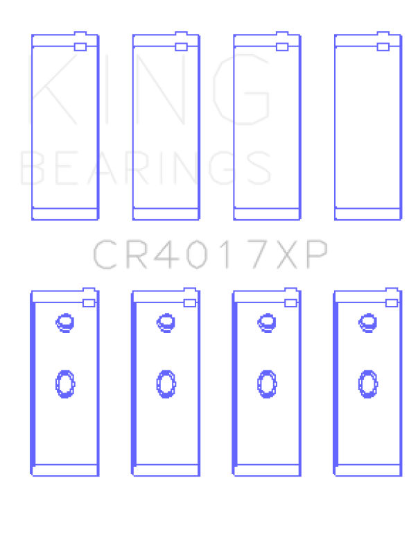 King Engine Bearings Opel 1.8/2.0 X18/20Xe (Size +0.50mm) Connecting Rod Bearing Set