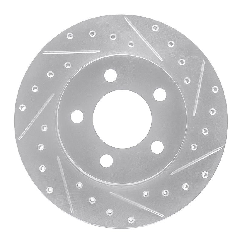 R1 Concepts R1 93-97 Chrysler CONCORDE Front Right Drilled & Slotted Silver Brake Rotor