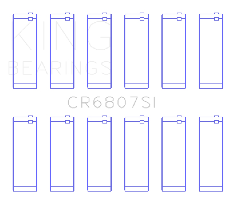 King Engine Bearings Ford V6 Triton/Ohv (Od+.002in) (Size +0.50mm) Connecting Rod Bearing Set