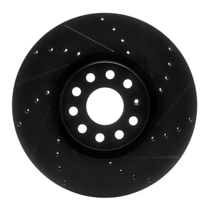 R1 Concepts R1 18-25 Volkswagen ATLAS Front Right Drilled & Slotted Black Brake Rotor