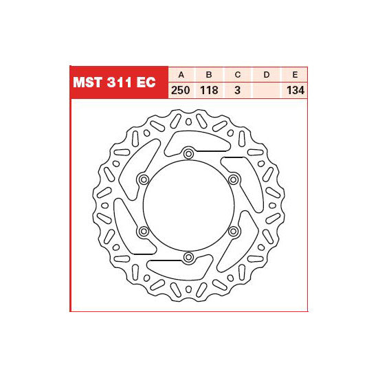 TRW MOTO MST311EC Brake Disc