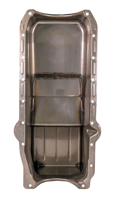 Moroso 86-Up Chevrolet Small Block (w/1 Piece Rear Main Seal) Wet Sump 6qt 9in Steel Oil Pan - Black