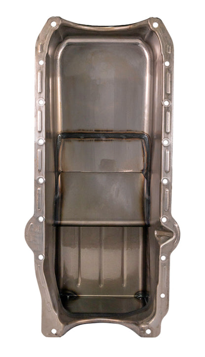 Moroso 86-Up Chevrolet Small Block (w/1 Piece Rear Main Seal) Wet Sump 6qt 9in Steel Oil Pan - Black
