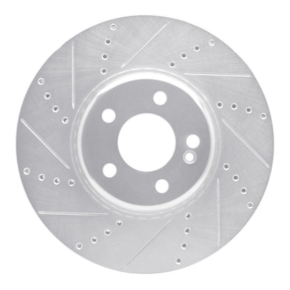 R1 Concepts R1 15-23 Mercedes-Benz C300 Sedan Front Left Drilled & Slotted Silver Brake Rotor