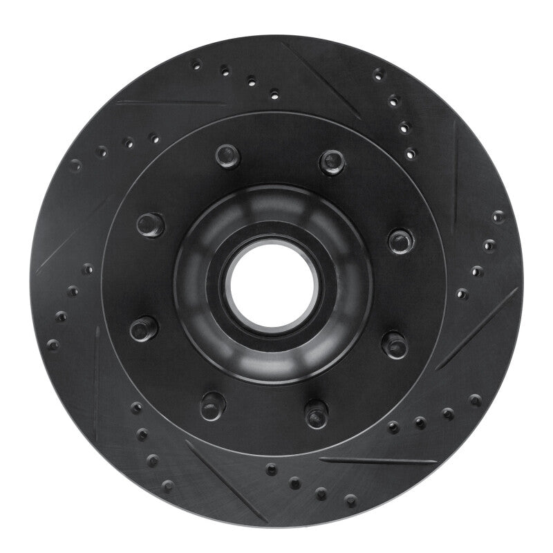 R1 Concepts R1 99-02 Ford F-250 2WD (Super Duty) Front Right Drilled & Slotted Black Brake Rotor
