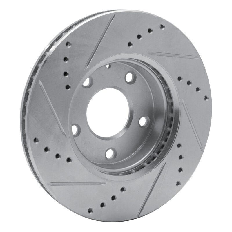 R1 Concepts R1 14-24 Mazda 3 Front Right Drilled & Slotted Silver Brake Rotor