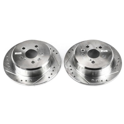 PowerStop Power Stop 95-99 Toyota Celica Rear Evolution Drilled & Slotted Rotors - Pair