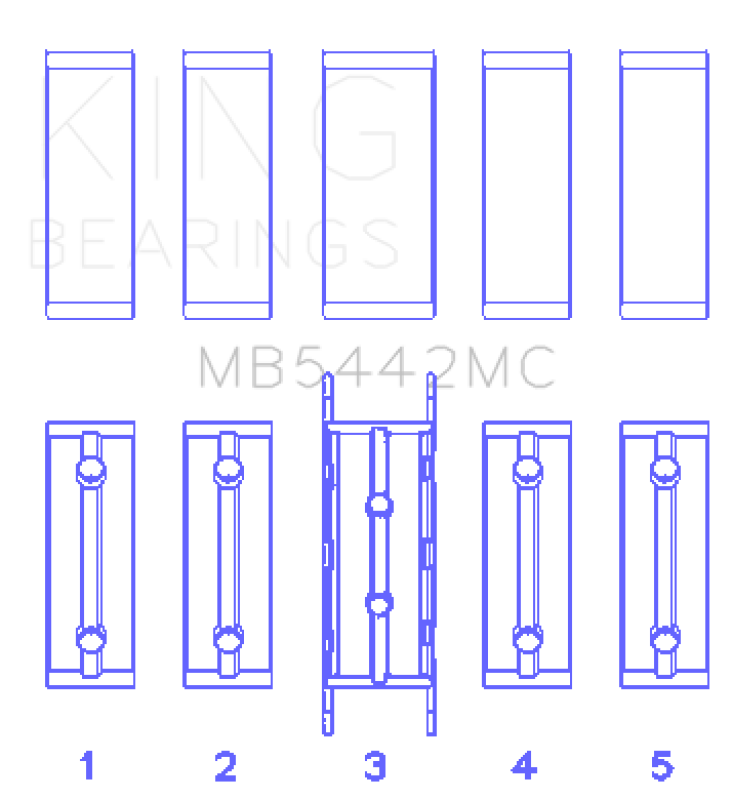 King Engine Bearings Ford/Mazda L3/ L3-VDT MZR (Size 0.25) Main Bearing Set