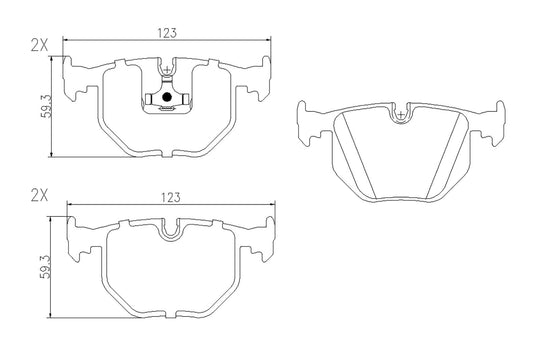 BOGAP B8210168 Brake Pad Set, Disc Brake | ML Performance Car Parts