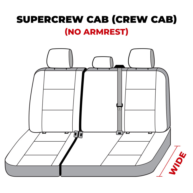 Covercraft 19-24 Ford F-250 Polycotton SeatSaver Custom Second Row Seat Covers - Taupe